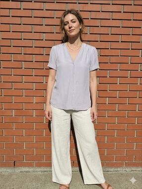 Wilfred Lavender V-Neck Blouse